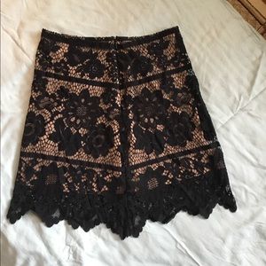 For Love & Lemons Black Lace skirt